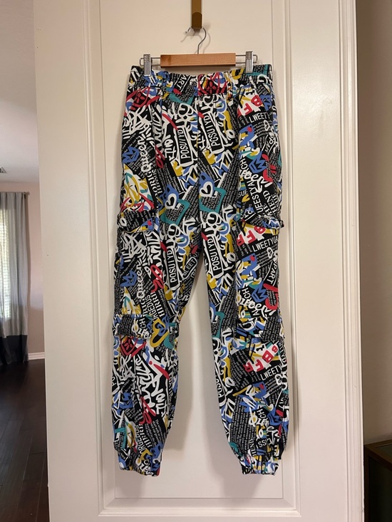 V.I.P. Jeans Pants - ✨💙 90s Vintage Bold Streetwear Graphic Cargo Pants 💫♥️